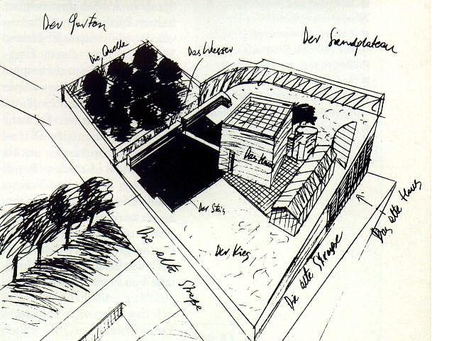 Begegnungsst�tte Alte Synagoge Wuppertal, Entwurfsskizze