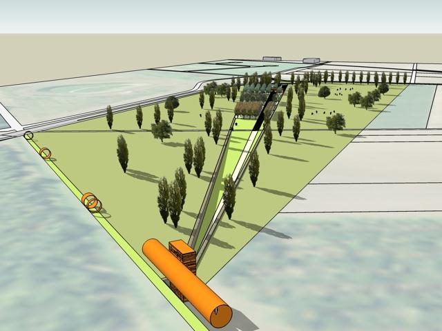 Wettbewerb Arch�ologischer Landschaftspark Erftstadt, Vogelperspektive
