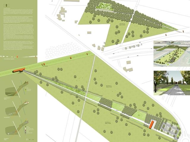 Wettbewerb Arch�ologischer Landschaftspark Erftstadt, Wettbewerbsentwurf Blatt 2