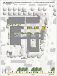 Wettbewerb Kaufmannsschule Krefeld , Wettbewerbsentwurf