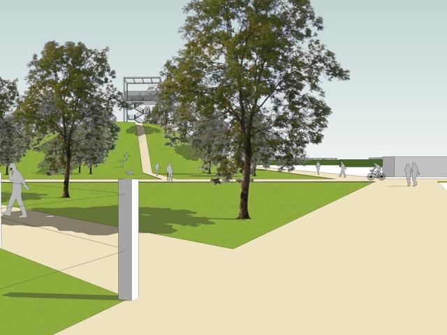 Wettbewerb Nordpark Pulheim, Perspektive Rodelh�gel