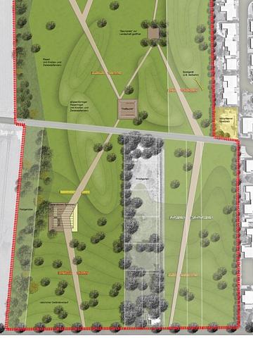 Wettbewerb Nordpark Pulheim, Wettbewerbsentwurf Blatt 2