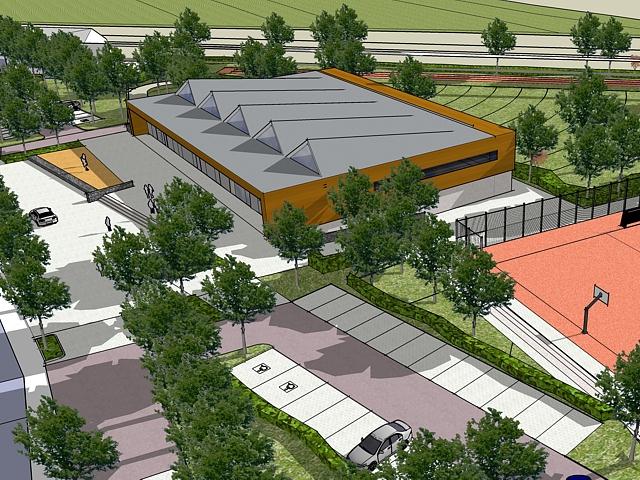 Wettbewerb Sporthalle Sigmaringendorf, Perspektive 