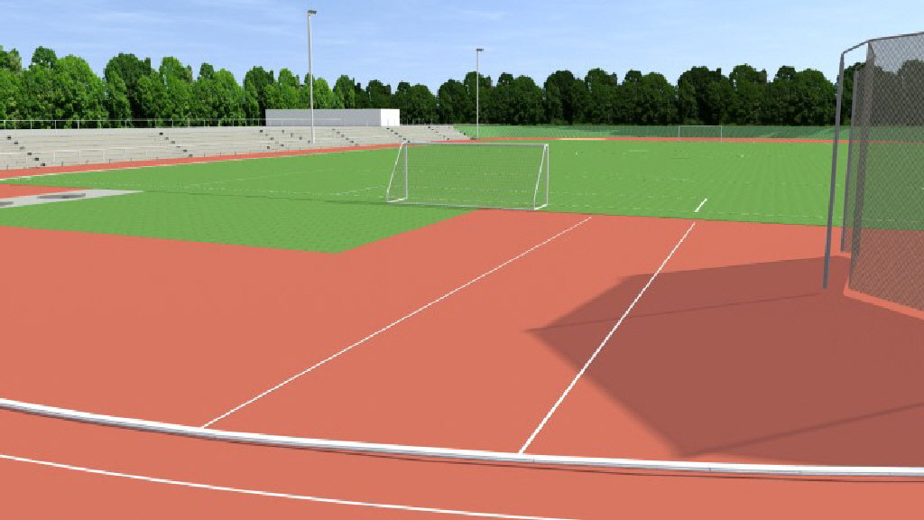 aktuelles 2014.10 - Baubeginn Laufbahnsanierung Toni-Turek-Stadion